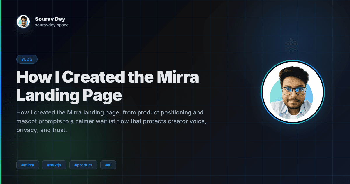 Mirra Landing Page: AI Writing Companion Build 🏗️